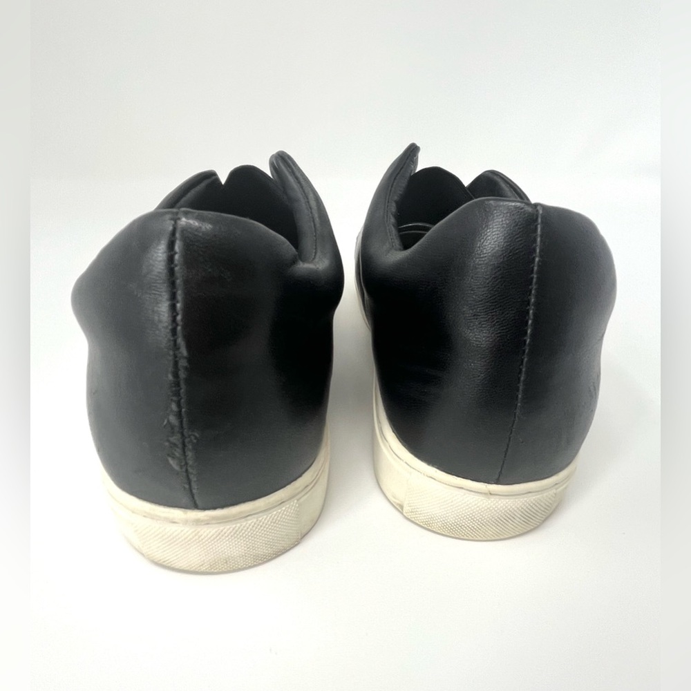 HALOGEN Women’s Black Leather Athleisure Slip-On Sneakers Size 8.5 - Picture 3 of 16
